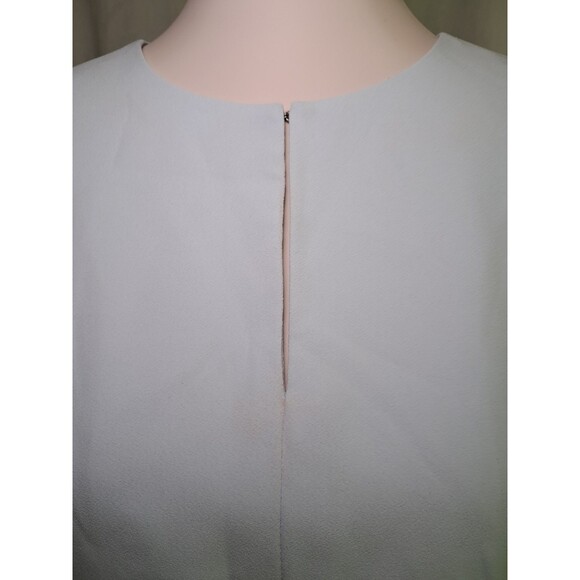 J. Crew Cropped Cap Sleeve Top 365 Crepe Light Blue J8192 Lined Size 6 - Picture 3 of 10